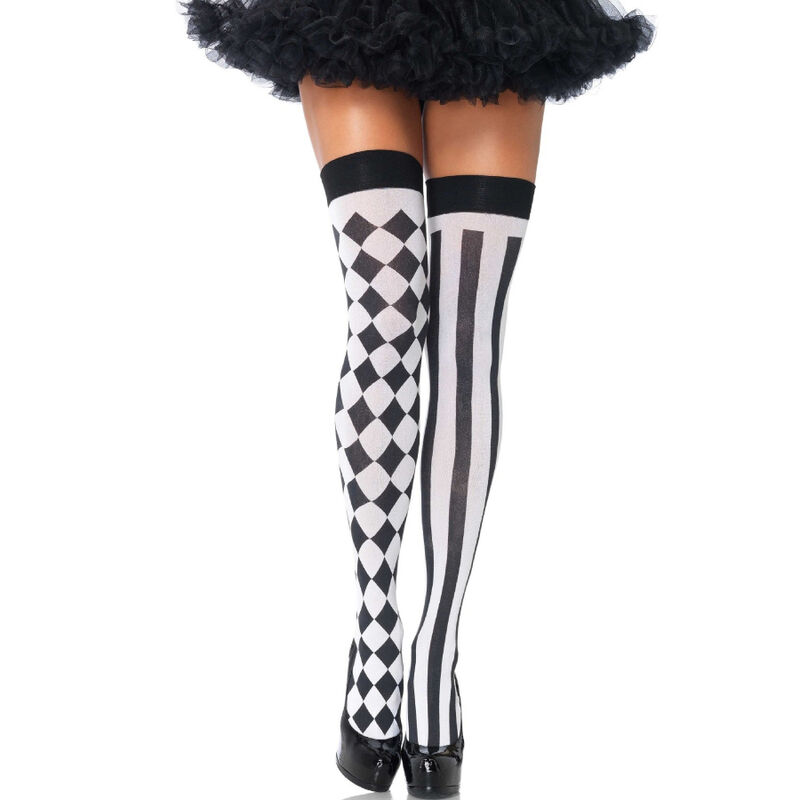 La marca LEG AVENUE HOSIERY nos facilita esta imagen de su producto LEG AVENUE - CALCETINES ALTOS ARLEQUIN NEGRO/BLANCO para nuestro catálogo.