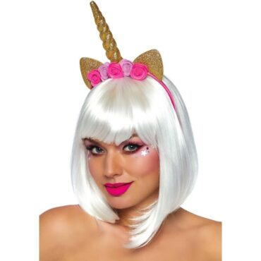La marca LEG AVENUE ACCESSORIES nos facilita esta imagen de su producto LEG AVENUE - DIADEMA DE UNICORNIO CON FLORES DORADO para nuestro catálogo.
