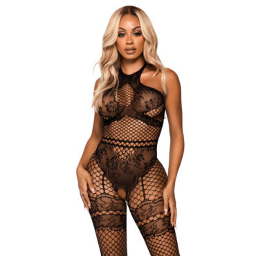La marca LEG AVENUE BODYSTOCKINGS nos facilita esta imagen de su producto LEG AVENUE - BODYSTOCKING CUELLO HALTER TALLA ÚNICA - NEGRO para nuestro catálogo.