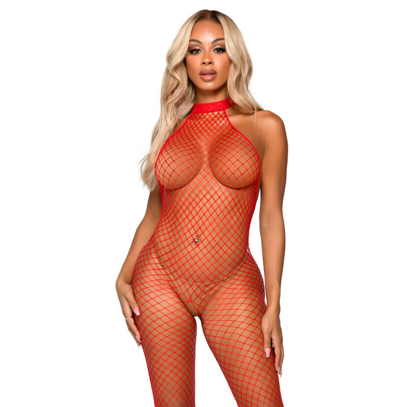 La marca LEG AVENUE BODYSTOCKINGS nos facilita esta imagen de su producto LEG AVENUE - LE FRIVOLE BODYSTOCKING - CUELLO RACER TALLA ÚNICA ROJO para nuestro catálogo.