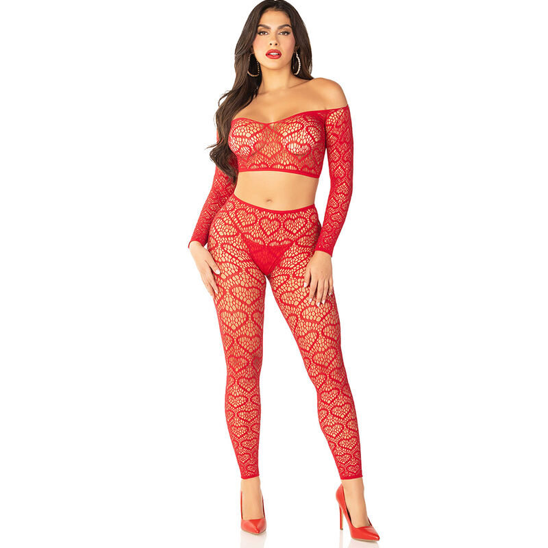 La marca LEG AVENUE BODYSTOCKINGS nos facilita esta imagen de su producto LEG AVENUE - CROP TOP + MEDIAS ROJO TALLA ÚNICA para nuestro catálogo.