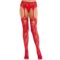 La marca LEG AVENUE HOSIERY nos facilita esta imagen de su producto LEG AVENUE - MEDIAS DE ENCAJE CON LIGAS ROJO para nuestro catálogo.