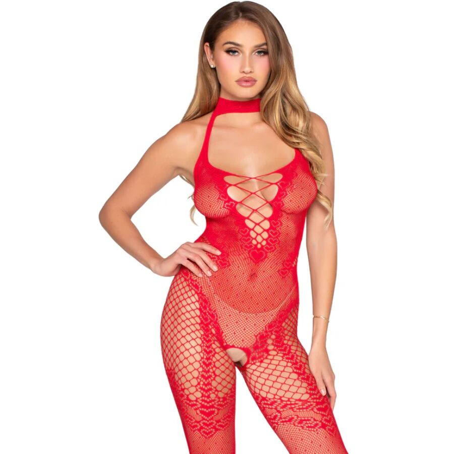 La marca LEG AVENUE BODYSTOCKINGS nos facilita esta imagen de su producto LEG AVENUE - 89336 BODYSTOCKING SIN ENTREPIERNA ROJO - TALLA ÚNICA para nuestro catálogo.