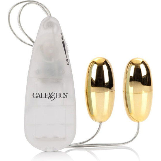 La marca CALEXOTICS nos facilita esta imagen de su producto CALEXOTICS - BALAS VIBRADORAS DORADAS DUO GOLD para nuestro catálogo.