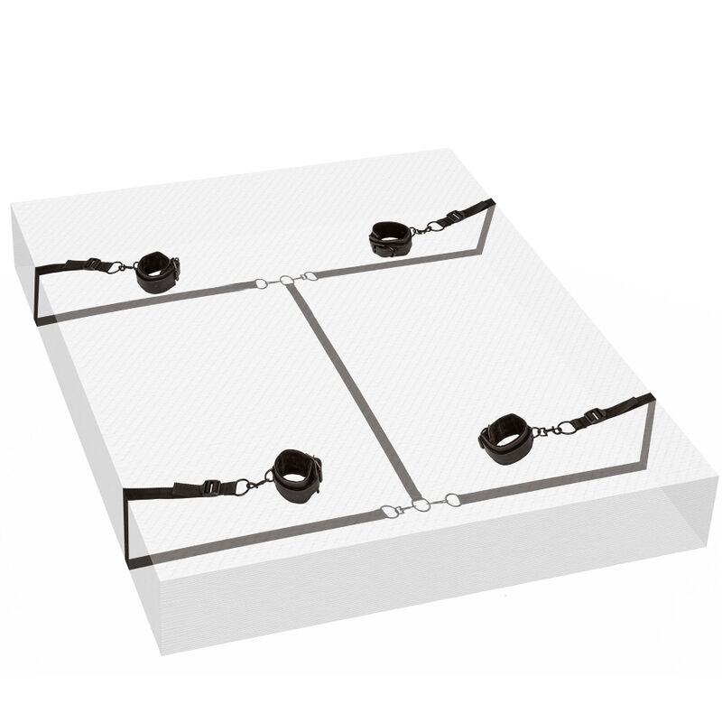 La marca CALEXOTICS nos facilita esta imagen de su producto CALEXOTICS - BOUNDLESS RED RESTRAINT SET RESTRICCION CAMA para nuestro catálogo.