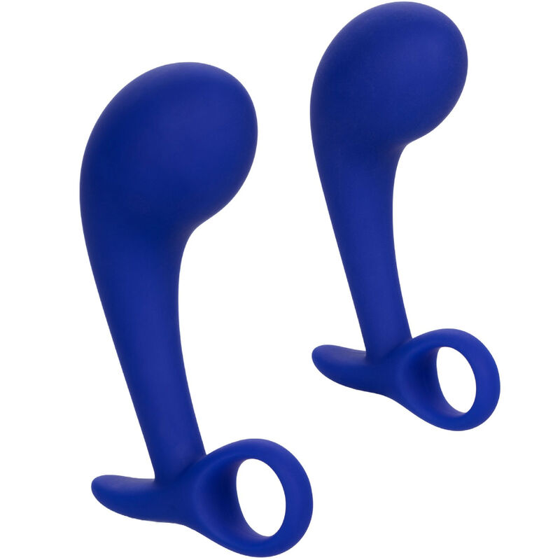 La marca CALEXOTICS nos facilita esta imagen de su producto CALEXOTICS - ADMIRAL SET 2 PLUG ANAL AZUL para nuestro catálogo.