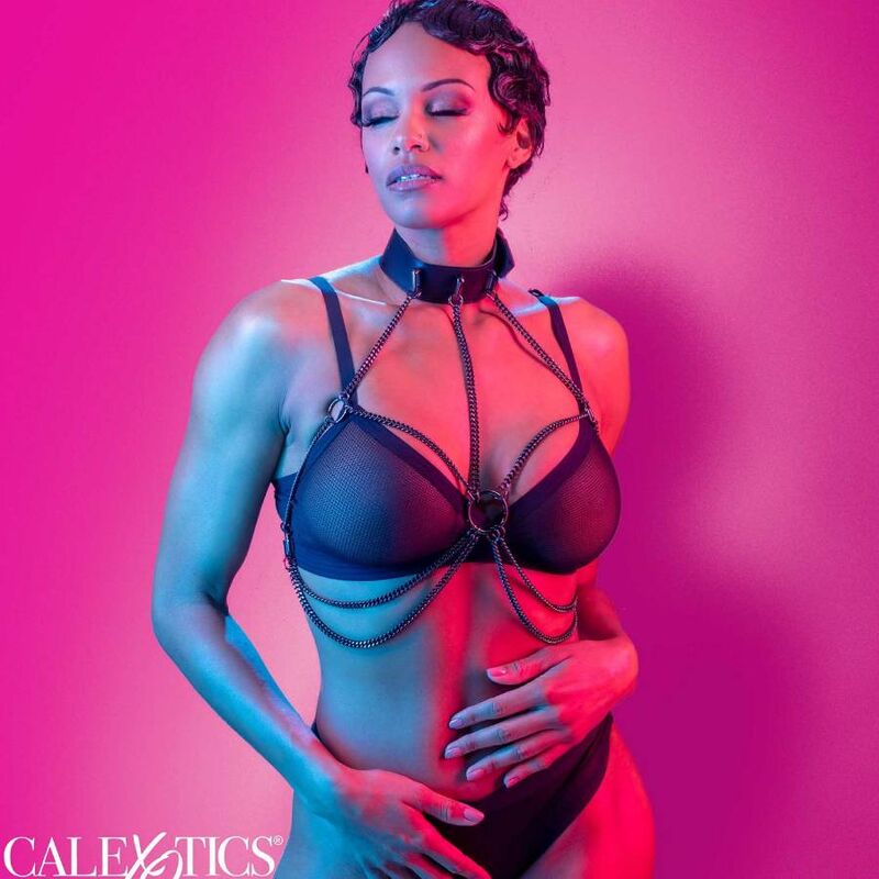 La marca CALEXOTICS nos facilita esta imagen de su producto CALEXOTICS - EUPHORIA ARNÉS DE CUELLO DE CADENA para nuestro catálogo.