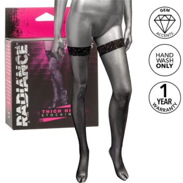 La marca CALEXOTICS nos facilita esta imagen de su producto CALEXOTICS - RADIANCE MEDIAS HASTA EL MUSLO PEDRERÍA para nuestro catálogo.