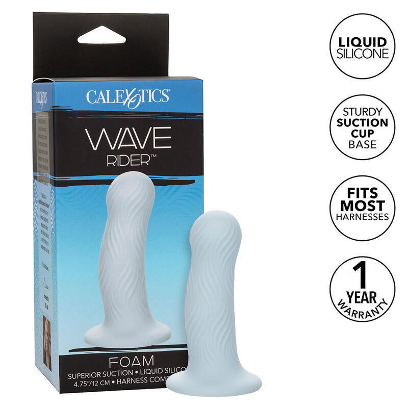 La marca CALEXOTICS nos facilita esta imagen de su producto CALEXOTICS - WAVE RIDER PLUG ANAL ESPUMA AZUL para nuestro catálogo.