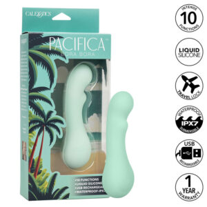 La marca CALEXOTICS nos facilita esta imagen de su producto CALEXOTICS - PACIFICA BORA BORA ESTIMULADOR PUNTO G 10 VIBRACIONES AQUA para nuestro catálogo.