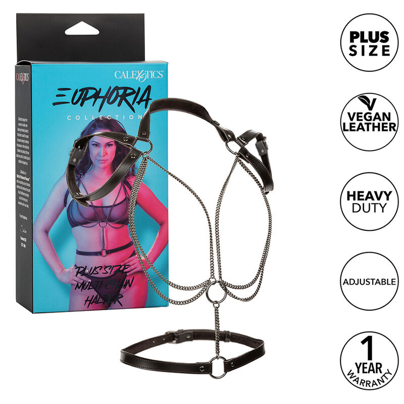 La marca CALEXOTICS nos facilita esta imagen de su producto CALEXOTICS - EUPHORIA ARNÉS ESTILO CABESTRO CON MÚLTIPLES CADENAS PREMIUM TALLA PLUS para nuestro catálogo.