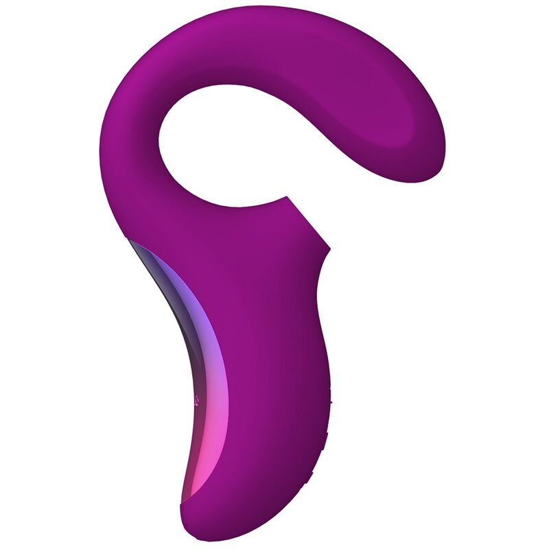La marca LELO nos facilita esta imagen de su producto LELO - ENIGMA DOBLE ESTIMULACIÓN SUCCION MASAJEADOR MORADO para nuestro catálogo.