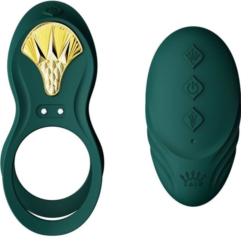 La marca ZALO nos facilita esta imagen de su producto ZALO - BAYEK ANILLO VIBRADOR CONTROL REMOTO PAREJAS VERDE para nuestro catálogo.