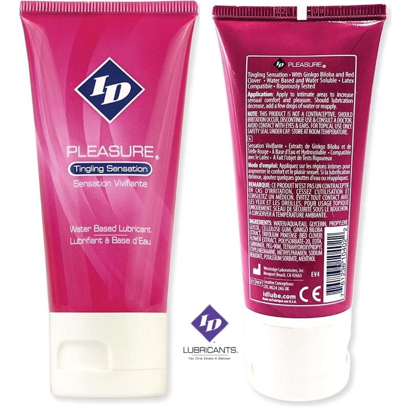 La marca ID PLEASURE nos facilita esta imagen de su producto ID PLEASURE - LUBRICANTE BASE AGUA TINGING SENSATION TRAVEL TUBE 60 ML para nuestro catálogo.