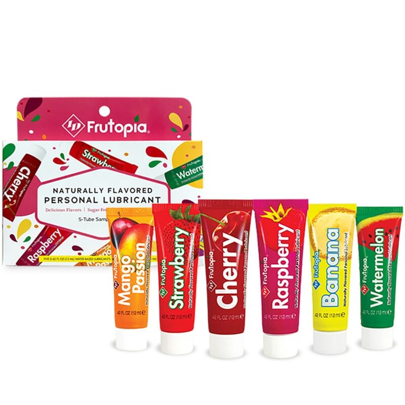La marca ID FRUTOPIA nos facilita esta imagen de su producto ID FRUTOPIA - LUBRICANTE SURTIDO 5 PACK 12 ML para nuestro catálogo.