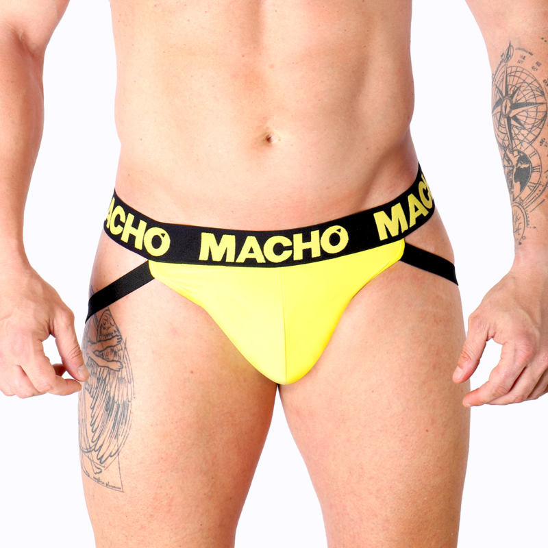La marca MACHO UNDERWEAR nos facilita esta imagen de su producto MACHO - MX25A JOCK LYCRA AMARILLO S para nuestro catálogo.