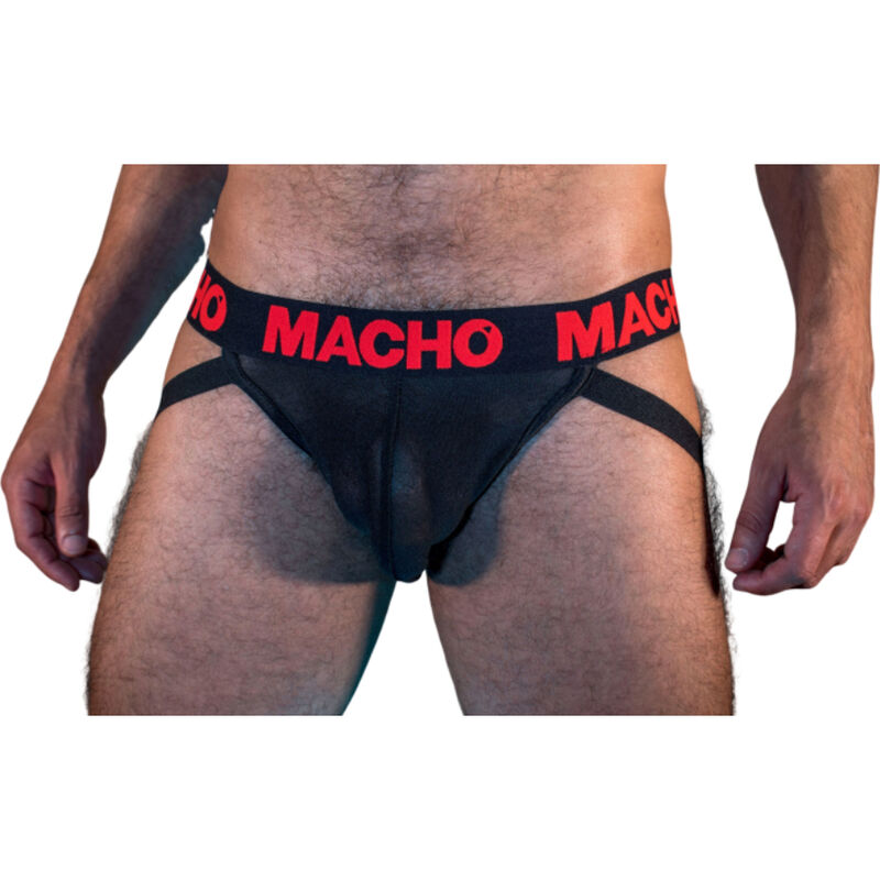 La marca MACHO UNDERWEAR nos facilita esta imagen de su producto MACHO - MX26X2 JOCK NEGRO/ROJO M para nuestro catálogo.