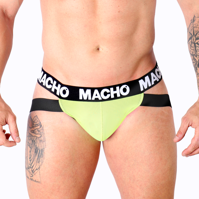 La marca MACHO UNDERWEAR nos facilita esta imagen de su producto MACHO - MX28FA JOCK AMARILLO S para nuestro catálogo.