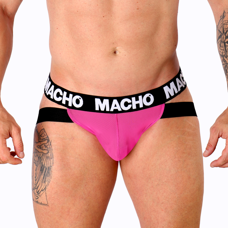 La marca MACHO UNDERWEAR nos facilita esta imagen de su producto MACHO - MX28FR JOCK ROSA NEON XL para nuestro catálogo.