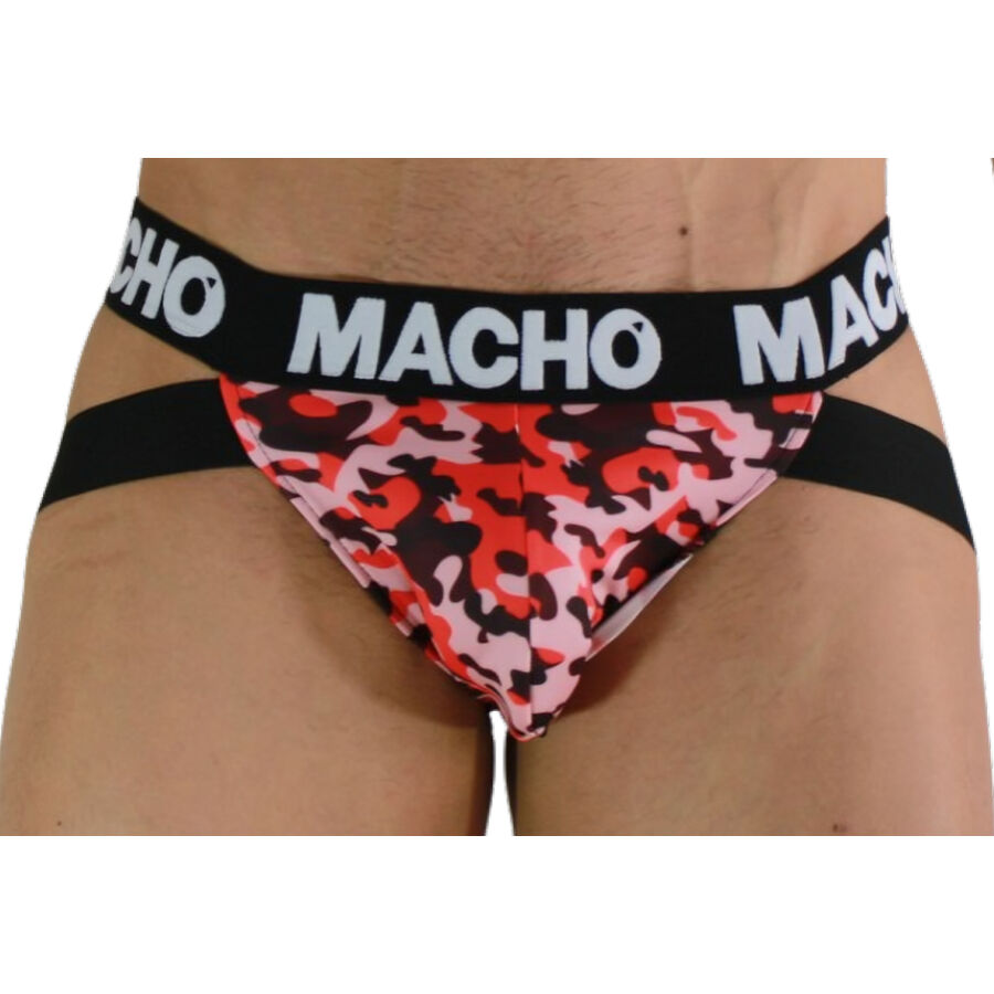 La marca MACHO UNDERWEAR nos facilita esta imagen de su producto MACHO - MX28MR JOCK MILITAR ROJO L para nuestro catálogo.