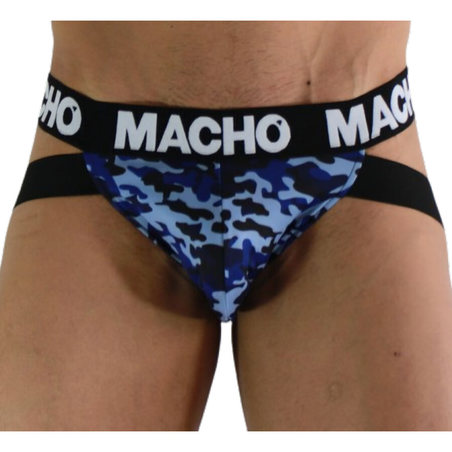 La marca MACHO UNDERWEAR nos facilita esta imagen de su producto MACHO - MX28MA JOCK MILITAR AZUL M para nuestro catálogo.
