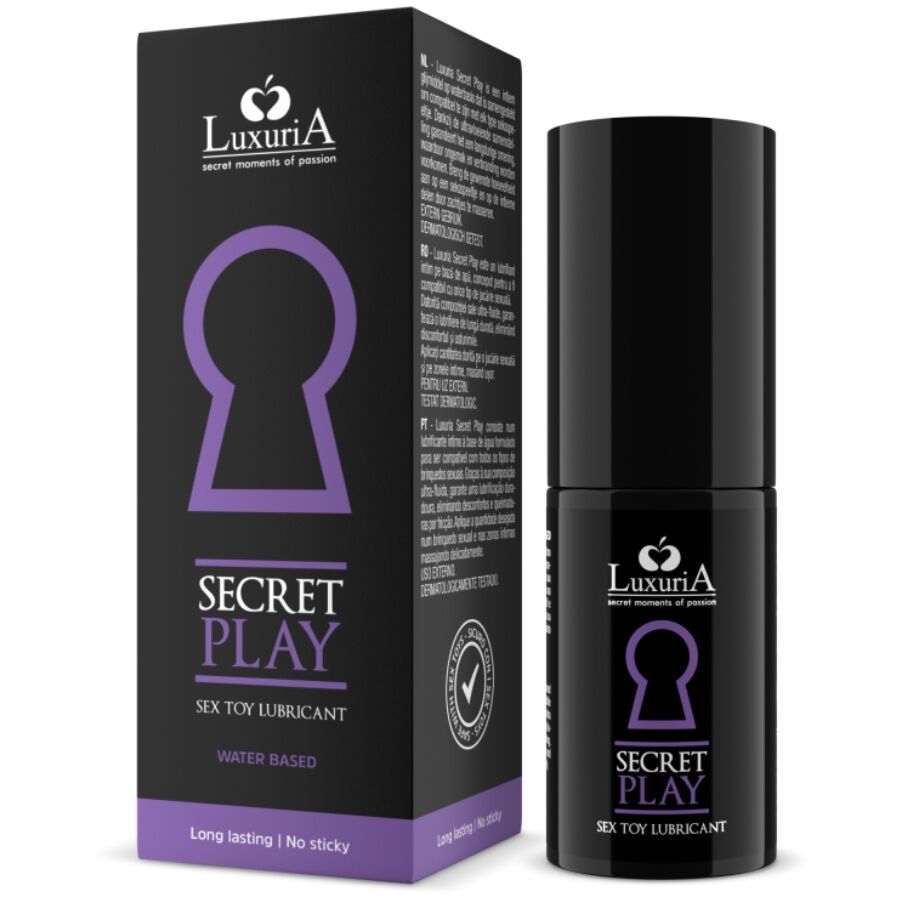 La marca INTIMATELINE LUXURIA nos facilita esta imagen de su producto INTIMATELINE LUXURIA - LUBRICANTE PARA JUGUETES SECRET PLAY 30 ML para nuestro catálogo.