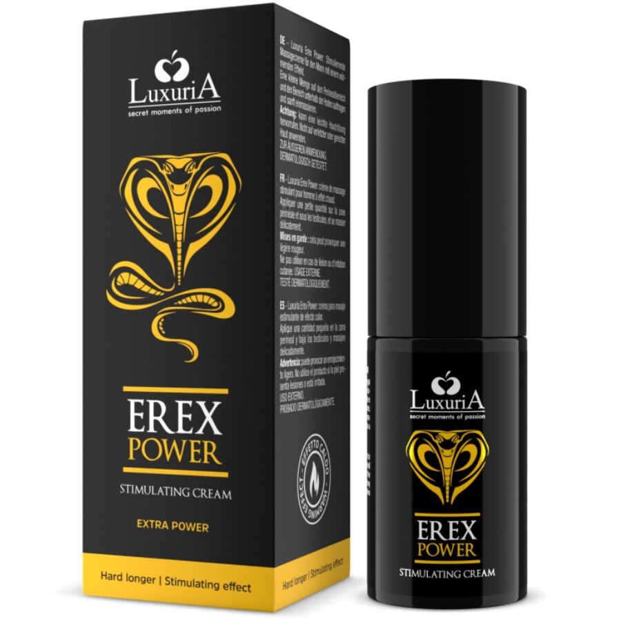 La marca INTIMATELINE LUXURIA nos facilita esta imagen de su producto INTIMATELINE LUXURIA - EREX POWER CREMA DE ERECCION 30 ML para nuestro catálogo.