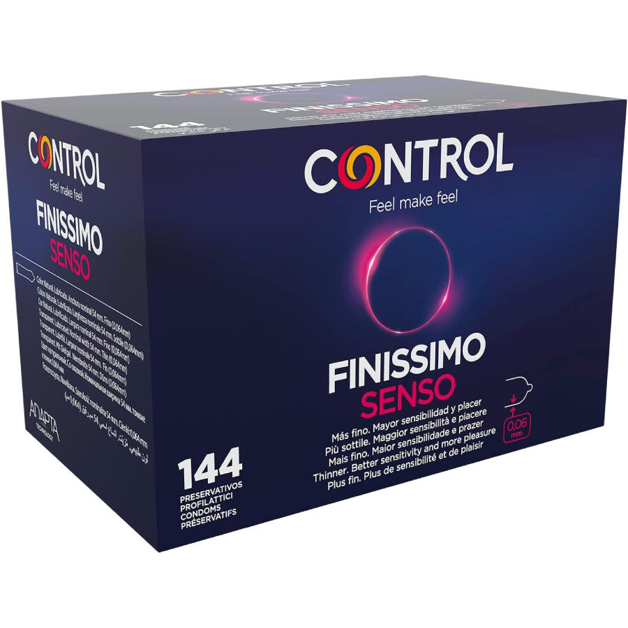 La marca CONTROL CONDOMS nos facilita esta imagen de su producto CONTROL - PRESERVATIVOS FINISSIMO SENSO 144 UNIDADES para nuestro catálogo.
