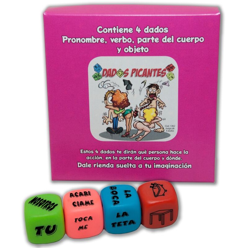 La marca DIABLO PICANTE nos facilita esta imagen de su producto DIABLO PICANTE - JUEGO 4 DADOS PRONOMBRE