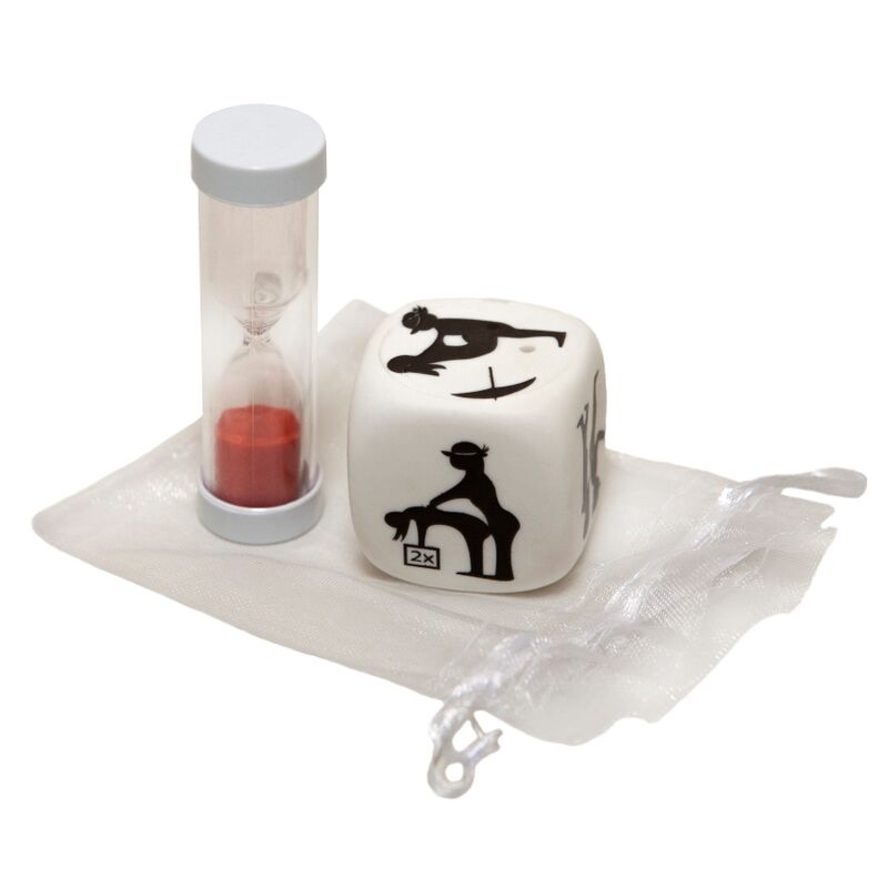 La marca DIABLO PICANTE nos facilita esta imagen de su producto DIABLO PICANTE - DADO DE POSTURAS CON RELOJ DE ARENA para nuestro catálogo.