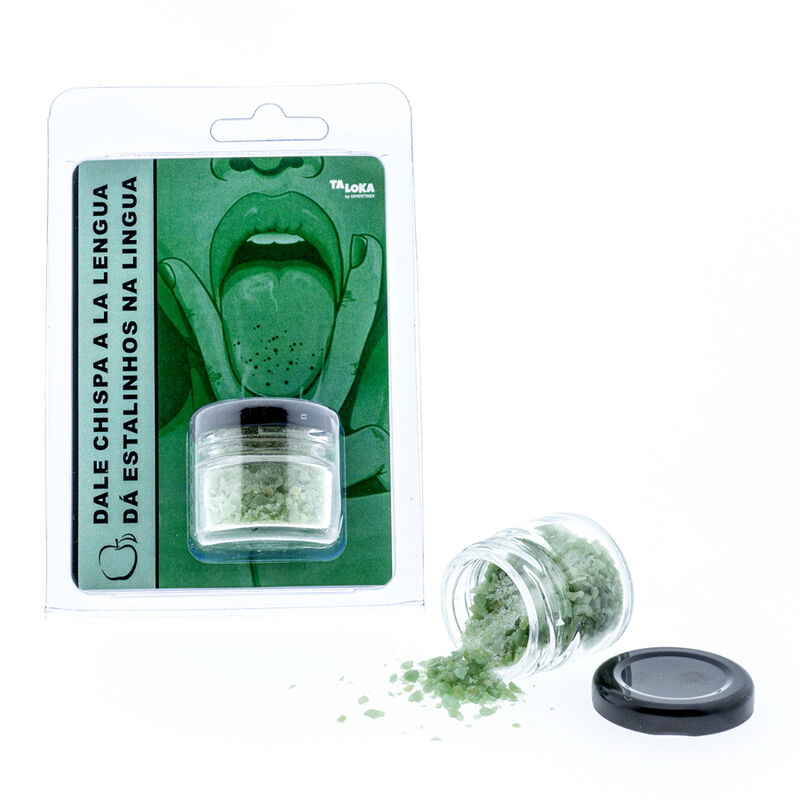 La marca TALOKA nos facilita esta imagen de su producto TALOKA - DALE CHISPA A LA LENGUA! BESOS MGICOS MANZANA VERDE para nuestro catálogo.