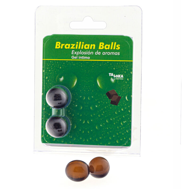 La marca TALOKA nos facilita esta imagen de su producto TALOKA - BRAZILIAN BALLS GEL ÍNTIMO CHOCOLATE 2 BOLAS para nuestro catálogo.