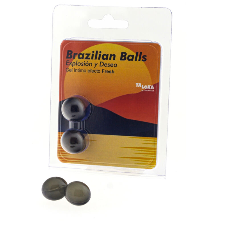 La marca TALOKA nos facilita esta imagen de su producto TALOKA - BRAZILIAN BALLS GEL EXCITANTE EFECTO FRESCOR 2 BOLAS para nuestro catálogo.