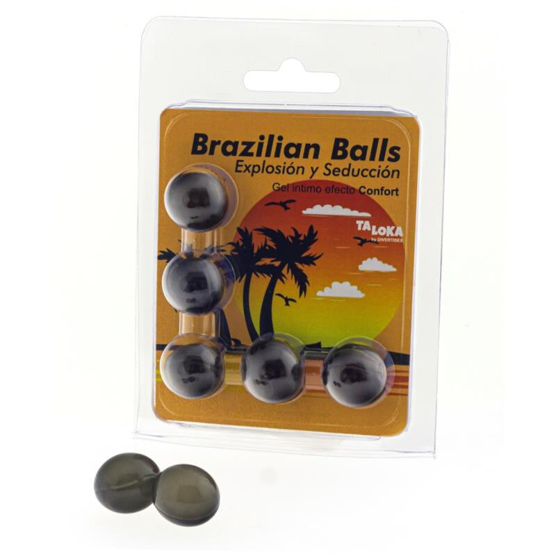 La marca TALOKA nos facilita esta imagen de su producto TALOKA - BRAZILIAN BALLS GEL EXCITANTE EFECTO CONFORT 5 BOLAS para nuestro catálogo.