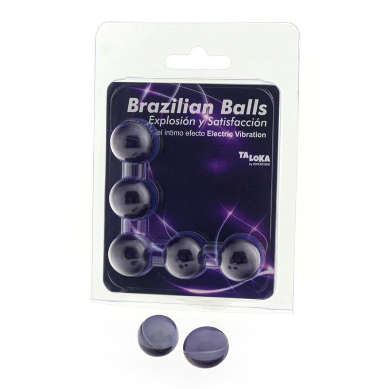 La marca TALOKA nos facilita esta imagen de su producto TALOKA - BRAZILIAN BALLS GEL EXCITANTE EFECTO VIBRACIÓN ELÉCTRICA 5 BOLAS para nuestro catálogo.