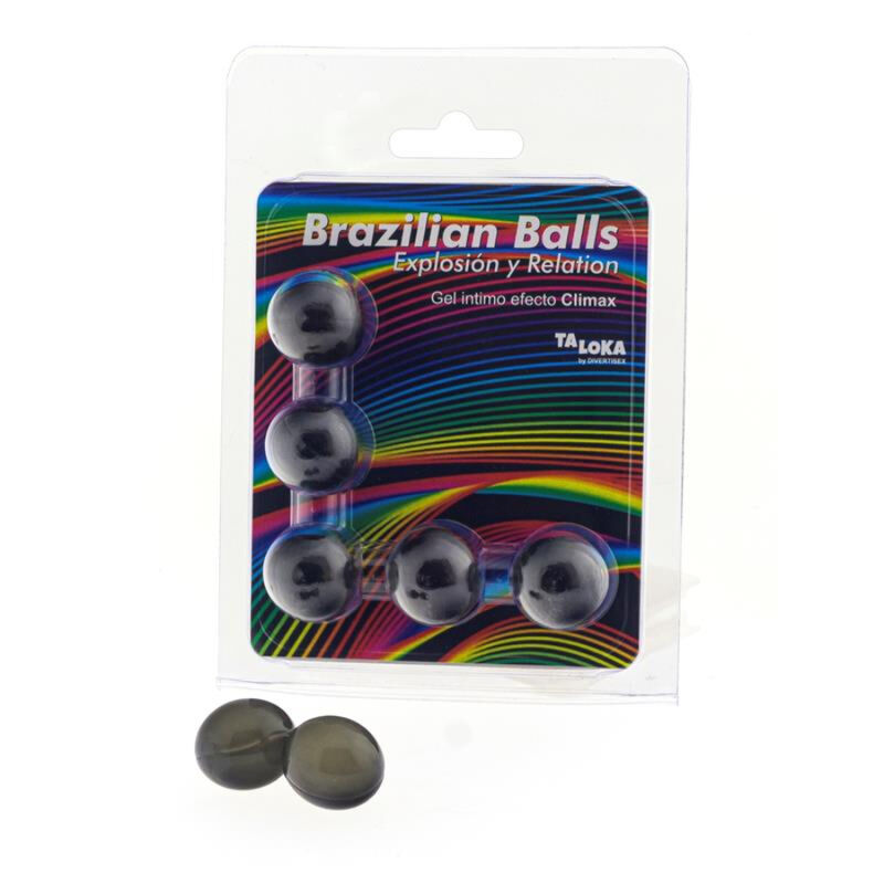 La marca TALOKA nos facilita esta imagen de su producto TALOKA - BRAZILIAN BALLS GEL EXCITANTE EFECTO CLIMAX 5 BOLAS para nuestro catálogo.