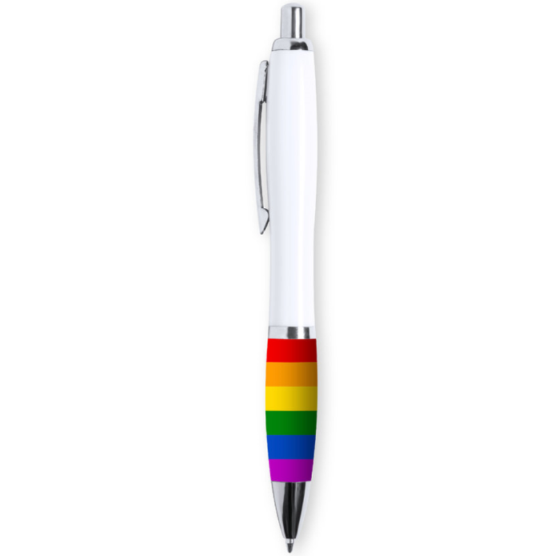 La marca PRIDE nos facilita esta imagen de su producto PRIDE - BOLIGRAFO BLANCO BANDERA LGBT para nuestro catálogo.