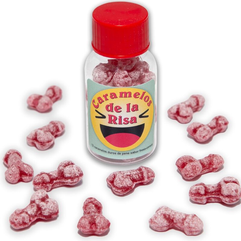 La marca DIABLO PICANTE nos facilita esta imagen de su producto DIABLO PICANTE - 12 CARAMELOS DE LA RISA FORMA PENE FRESA/CEREZA para nuestro catálogo.