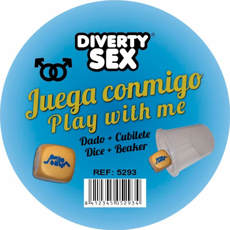 La marca DIABLO PICANTE nos facilita esta imagen de su producto DIABLO PICANTE - DADO DURO DORADO POSTURAS CHICOS CON CUBILETE para nuestro catálogo.