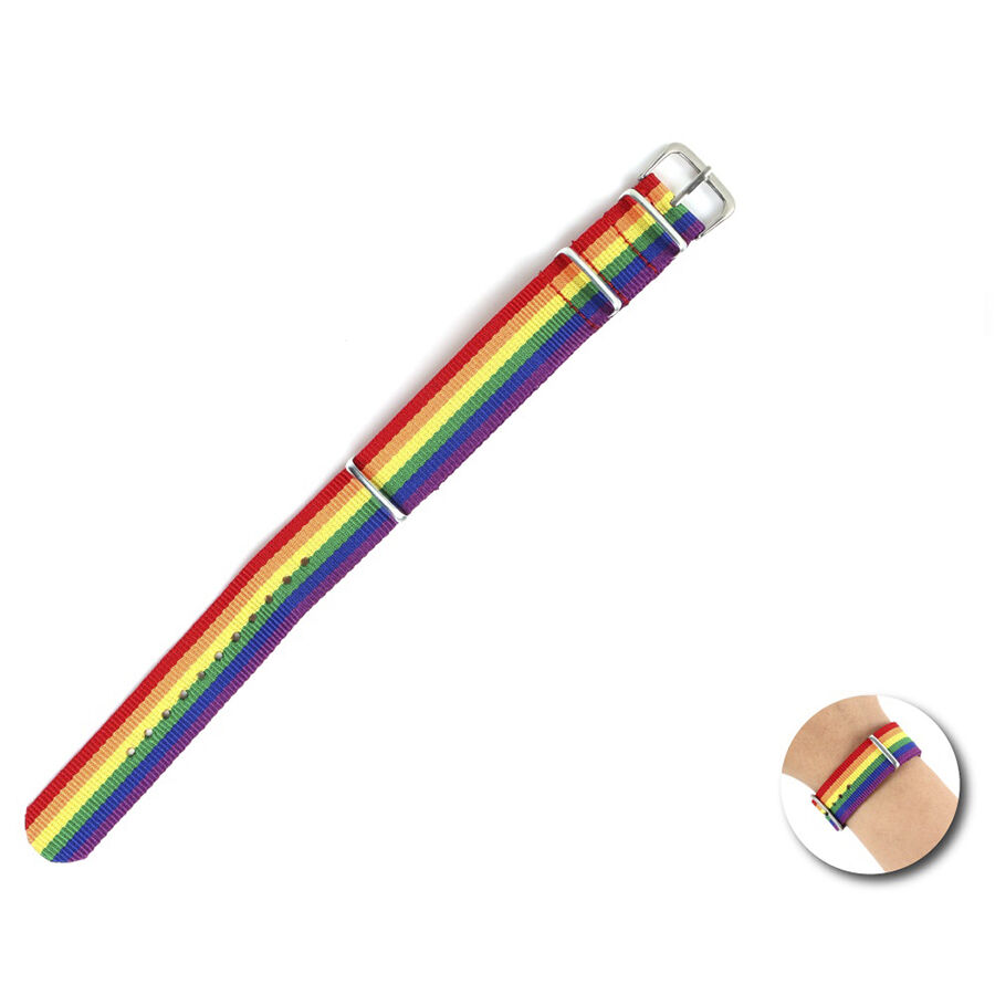 La marca PRIDE nos facilita esta imagen de su producto PRIDE - PULSERA BANDERA ARCOÍRIS para nuestro catálogo.
