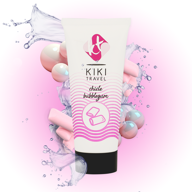 La marca KIKÍ TRAVEL nos facilita esta imagen de su producto KIKÍ TRAVEL - LUBRICANTE SABOR A CHICLE 50 ML para nuestro catálogo.