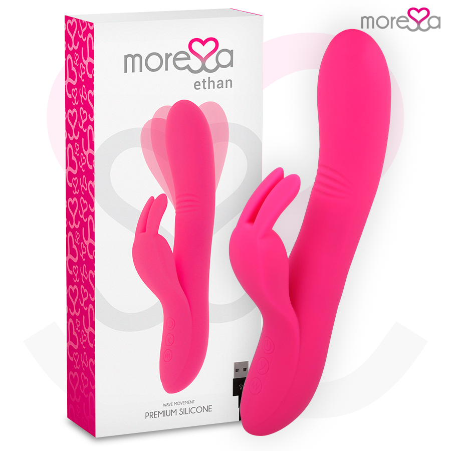 La marca MORESSA nos facilita esta imagen de su producto MORESSA - ETHAN EFECTO WAVE MAS POTENTE VIBRACIÓN PREMIUM SILICONE RECARGABLE para nuestro catálogo.