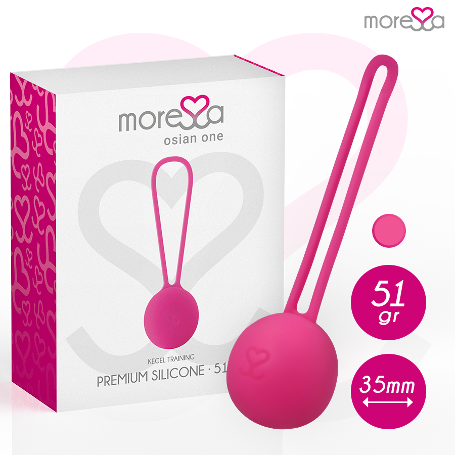 La marca MORESSA nos facilita esta imagen de su producto MORESSA - OSIAN ONE ENTRENAMIENTO SUELO PELVICO 51gr PREMIUM SILICONA ROSA para nuestro catálogo.