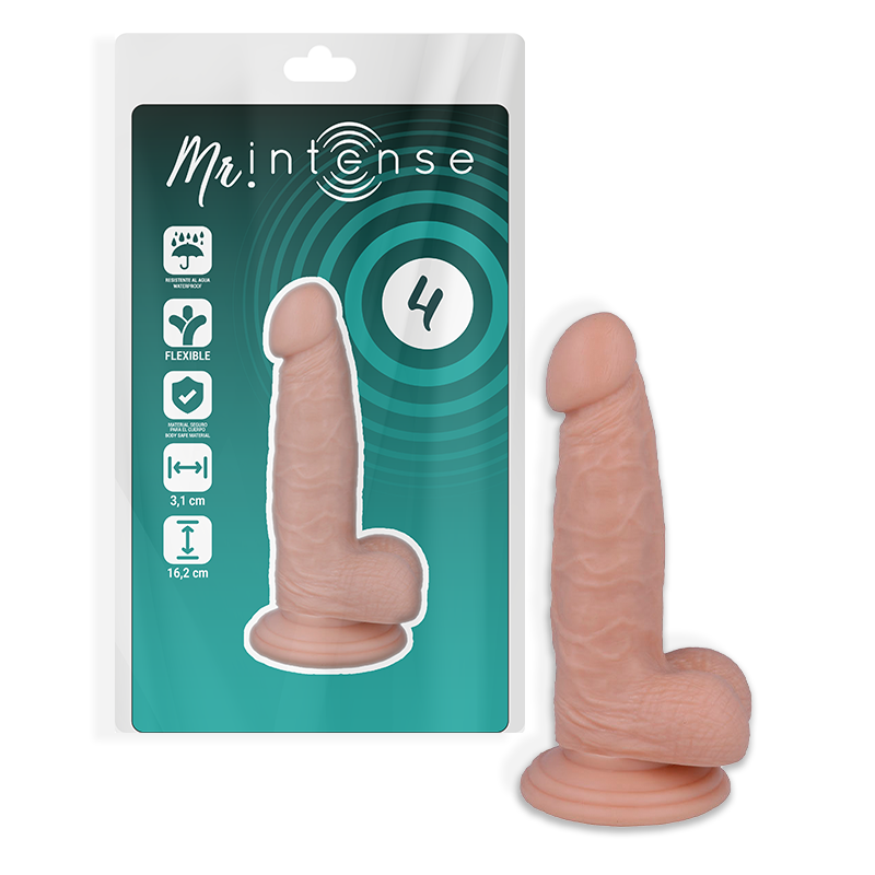 La marca MR. INTENSE nos facilita esta imagen de su producto MR INTENSE - 4 PENE REALÍSTICO 16.2 CM -O- 3.1 CM para nuestro catálogo.
