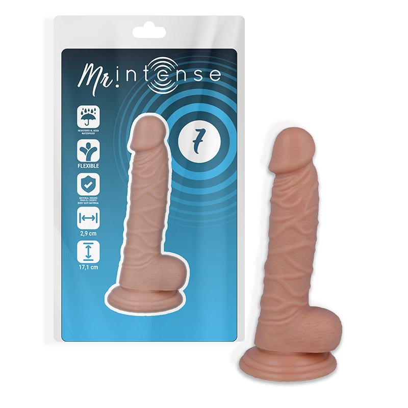 La marca MR. INTENSE nos facilita esta imagen de su producto MR INTENSE - 7 PENE REALÍSTICO 17.1 CM -O- 2.9 CM para nuestro catálogo.