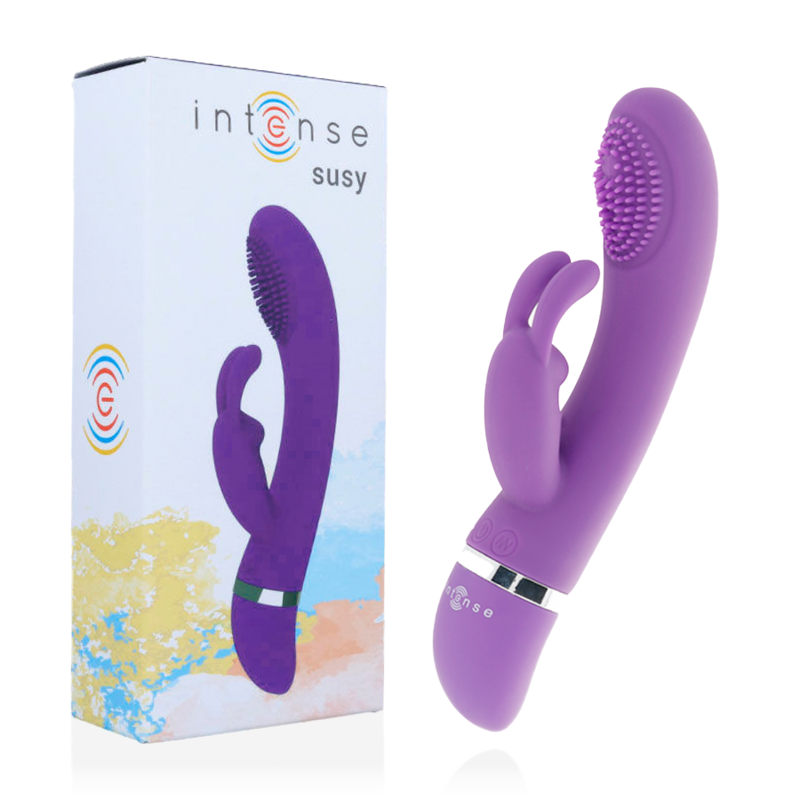 La marca INTENSE FUN nos facilita esta imagen de su producto INTENSE - SUSY VIBRADOR OSCILANTE SILICONA RABBIT LILA para nuestro catálogo.