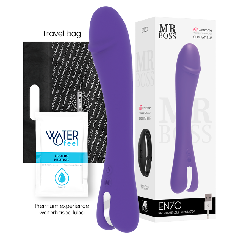 La marca MR. BOSS nos facilita esta imagen de su producto MR BOSS - ENZO VIBRADOR COMPATIBLE CON WATCHME WIRELESS TECHNOLOGY para nuestro catálogo.