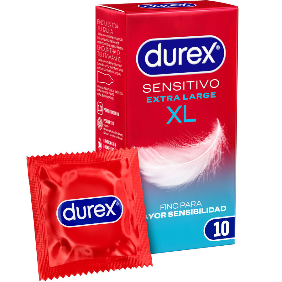 La marca DUREX CONDOMS nos facilita esta imagen de su producto DUREX - PRESERVATIVOS SENSITIVO XL 10 UNIDADES para nuestro catálogo.