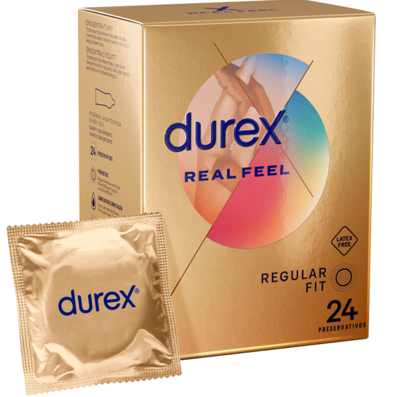 La marca DUREX CONDOMS nos facilita esta imagen de su producto DUREX - REAL FEEL 24 UNIDADES para nuestro catálogo.