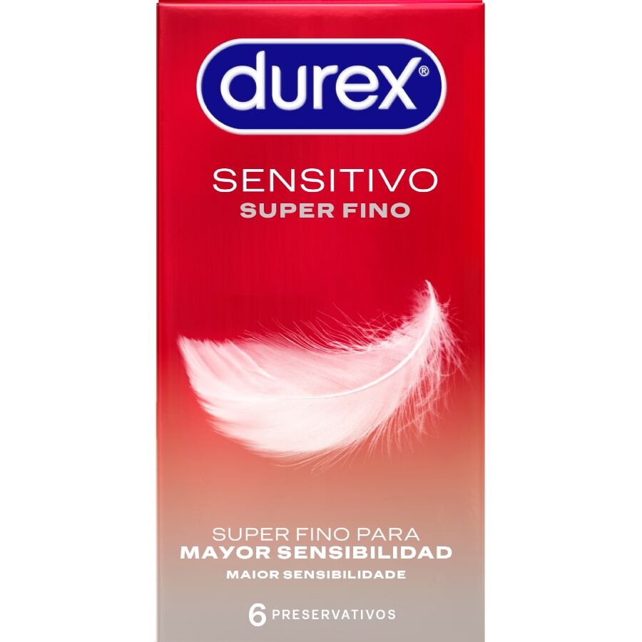 La marca DUREX CONDOMS nos facilita esta imagen de su producto DUREX - SENSITIVO SÚPER FINO 6 UNIDADES para nuestro catálogo.